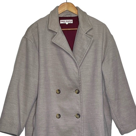 Free People Hannah Size Small Slouchy Blazer In Color Oregano - Picture 3 of 10